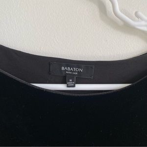 Babaton Silk Velvet Dress Black Mini